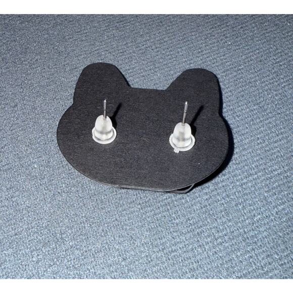 NWT HOLIDAY Pink CRYSTAL REINDEER Silverstone STUD PIERCED EARRINGs - Picture 2 of 3